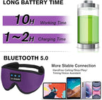 LC-dolida Sleep Headphones, Sleep Mask Bluetooth Wireless Music Eye Mask, Sleeping Headphones for Side Sleepers Sleep Mask with Bluetooth Headphones Ultra-Thin Stereo Speakers Perfect for Sleeping