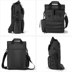 Tactical Briefcase,17.3 Inch Military Laptop Messenger Bag Shoulder Crossbody Bag Handbag for Men (17.3''Black)