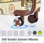 Merax Suitcase Set, Hardshell PC Luggage Sets 3 Piece with Spinner Wheels,Durable Suitcase with With Printed pattern and Combination Lock,Lightweight 20" 24" 28",Tower