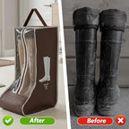 2pcs Boot Bags for Cowboy Boots Portable Boot Storage for Travel Dust Proof Boot Storage Organizer Tall Boots Shoe Cover Protector Bag （11.4" X 8.6" X 19"）