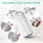 Shoe Washing Machine Bag, 2-Pack Reusable Shoe Bag for Washing Machine, 360° Deep Clean for Sneaker, Running Shoes,Bras, Delicates and Toys, Includes 2 Shoe Storage Dust Bags(White)