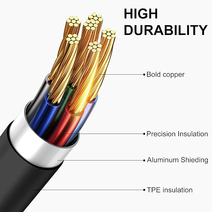 FUPYWP Car iPhone Carplay Cable, Car Charger Cord, USB A to Lightning Cable Fast Charging & Data Transfer for iPhone 14/13/12/11 Pro Max XR XS X 8 7 6 Plus SE Tangle-Free,3ft Black