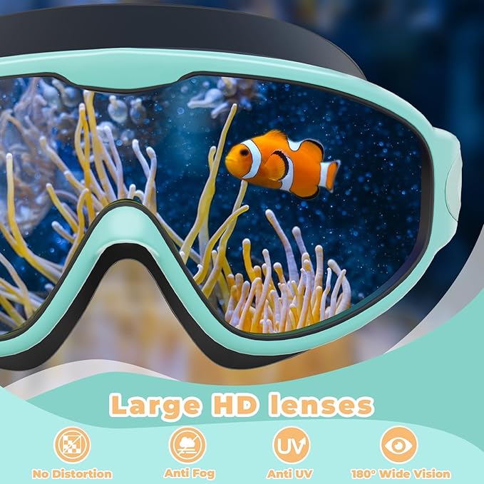 Keary 2 Pack Kids Swim Goggles for 3-15 UV Protection Anti-Fog Pool Water Swimming Goggles For Boys Girls Youth Toddler