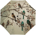 Strongest Windproof Travel Umbrella Birds on Branches Printed Automatic Folding Rain Umbrella, Durable Premium Grip, Fits Car & Backpack