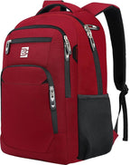 Volher Laptop Backpack,Business Travel Anti Theft Slim Durable Laptops Backpack,Water Resistant College Computer Bag for Women & Men Fits 15.6 Inch Laptop and Notebook-Red
