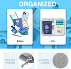 Passport Holder for Travel, Women Rfid Blocking Passport Wallet, Travel Essentials Premium Wallets, Waterproof Passport Holders Bag for Men Traveling, Travel Document Organizer Credit Cards Case