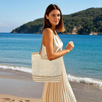 Crochet Beach Bag Summer Woven Tote Bag Crochet Purse for Women handbags Boho Shoulder Bags for Travel Vacation