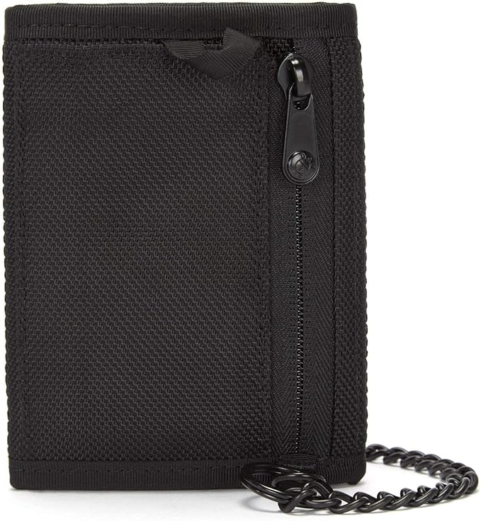PacSafe Rfidsafe Z50 Rfid Blocking Tri-fold Black Travel Wallet, Black