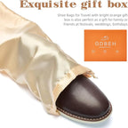 Shoe Dust Bags - 8 Pack Shoe Bags for Travel Satin Fabric with Drawstring Closure,Washable Breathable Cotton Fabric Cloth,for Travel Protecting andStoring Shoes (Beige)