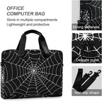 Goth Spider Web Laptop Case 15.6 inch Computer Bag Waterproof Laptop Briefcase Laptop Bag for Women & Men