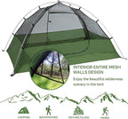 Clostnature Lightweight Tent for Backpacking - 1/2/3/4 Person Ultralight Backpacking Tent, Waterproof Easy Setup Camping Tent, Hiking Tent for Outdoor, Hiking and Mountaineering