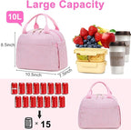 Bluboon Lunch Box for Women Cute Lunch Bag Reusable Insulated Lunch Bags Large Capacity Lunchbox Cooler for Work Picnic or Travel