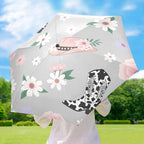 Cowboy Boots Pattern Umbrellas for Rain Windproof Small Folding Compact Mini Travel Umbrella for Purse Lightweight Portable Pocket for Women