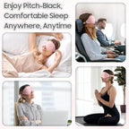 Sleep Mask - Total Blackout 3D Sleeping Mask, Super Lightweight & Silky Soft Eye Mask for Sleeping, Fully Adjustable Fit for Home, Office, Traveling, Meditation, Yoga, Pink, Mothers Day Gifts