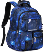 PIG PIG GIRL Kids Backpack for Girls Boys School Bags for Middle School Students Book Bag for Elementary Primary Kawaii Ita Backpack, Galaxy Astronaut