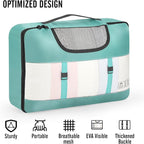 8 Set Packing Cubes for Travel Essentials, Suitcase Organizer Bags in 4 Sizes, Carry-On Luggage Accessories with Laundry Bag, Airplane Must Have, Gifts for Women Men