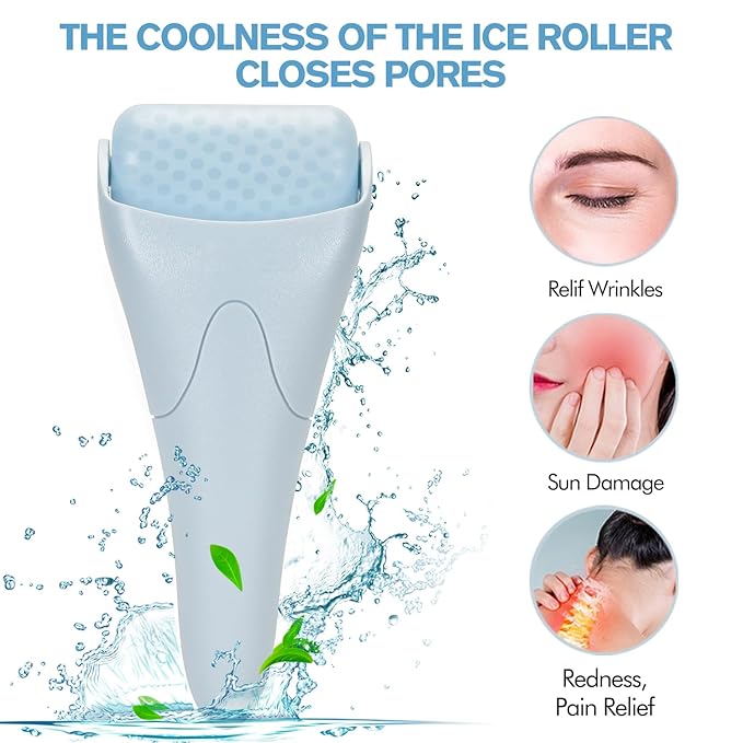 Fronnor Ice Roller for Face,Eyes,Facial Massager Tool,Soothing Skin Care Tool,Cooling Skincare Device for Puffiness,At-Home Spa Gift for Women