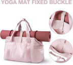 BAGSMART Gym Bag for Women, Carry on Weekender Overnight Bag, Travel Duffel Bags with Trolley Sleeve, Personal Item Travel Bag Tote Bag Workout Dance Bag(Pink,Medium)