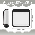 2 Pack Luggage Handle Wraps for Suitcase Bright Color Luggage Handle Covers Suitcase Tags identifiers Travel Accessories for Airplane/Flying (White)