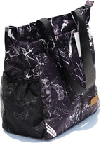 ESVAN Original Floral Tote Bag Large Shoulder Bag with Multi Pockets for Gym Travel Beach Daily Bags