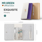 MR.GREEN Colorful Manicure Set Practical Pedicure Kits Nail Clippers Personal Care Tools Facial Hair Scissors with Fashion Case (Mr-6684 Purple)