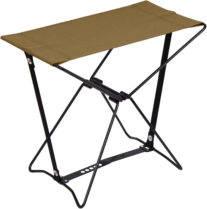 Rothco Folding Camp Stool - Lightweight and Portable Seating for Camping Adventures (Coyote Brown)