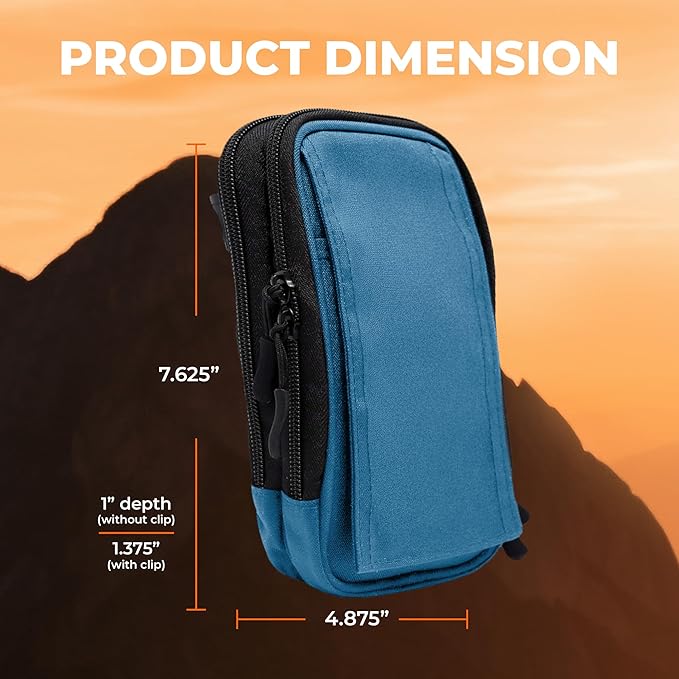 StrapPack Two Zipper Clip-On Pouch - Travel Wallet, Backpack Pouch, Passport Holder