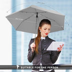 Compact Travel Umbrella for Purse - Flat Handle, Waterproof for Light Rain