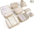 LANSKLBD 8 Set Packing Cubes for Suitcases Travel Luggage Packing Organizers,Travel Accessories Essentials Luggage Organizer with Shoe/Tioletry/Laundry Bag
