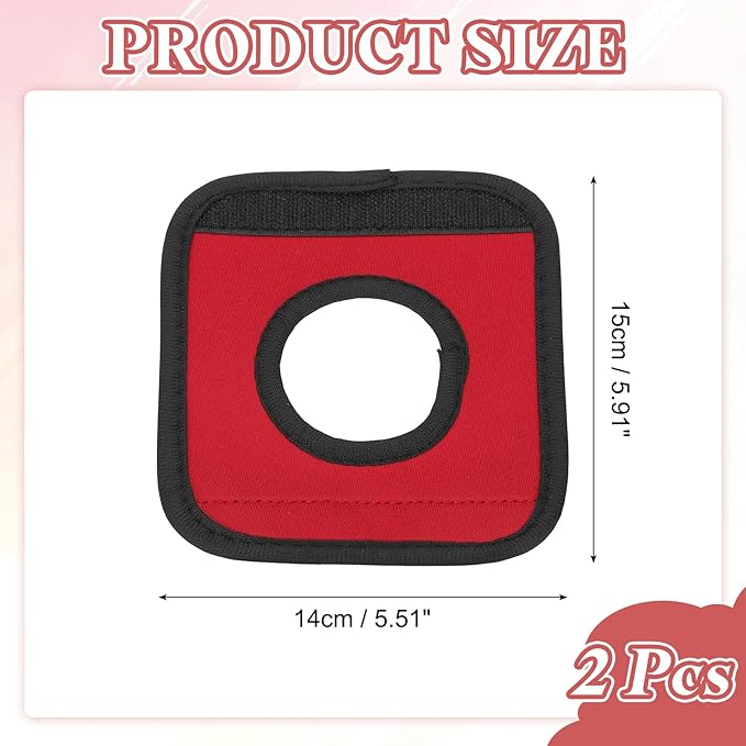 PATIKIL Luggage Handle Wrap for Suitcase, 2 Pcs Bright Color Neoprene Comfort Soft Handle Covers Luggage Identifiers for Bag Suitcase Tags Wraps Travel Accessories, Red