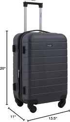 Wrangler Smart Spinner Hardside Luggage, 2 Piece Set, Dark Shadow