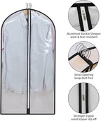 Clear Garment Bags for Hanging Clothes Storage 4" Gusset Suit Bags for Closet Storage Bags Dust Covers for Clothes Sweater Bags Garment Cover Clothes Protector 24"x 40"x 4", 5 Pack