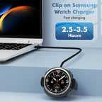 Clip on Galaxy Watch Charger, Suitable for Samsung Galaxy Watch 8/8 Classic/7/Ultra/6/6 Classic/5 Pro/5/4/4 Classic/3 Active2/1, Replace Samsung smartwatch Fast Charging Cable (6FT)