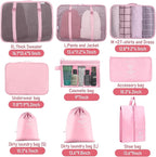 Packing Cubes for Travel - 10 Set Luggage Organizer Bags for Family, Mesh Breathable Travel Packing Cubes for Suitcases Durable Essentials Bags Set