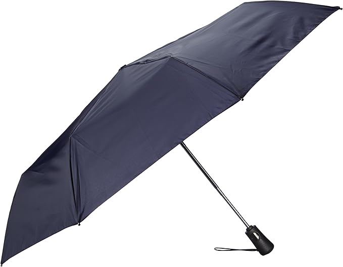 totes Titan Compact Travel Umbrella, Automatic Open/Close, Navy