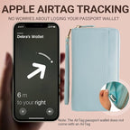 Travel Document Organizer - RFID Passport Wallet Case Family Holder Id Wristlet