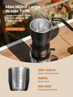 Portable Electric Espresso Maker, Mini Camping Coffee Maker for Travel, Pocket Sized Espresso Machine for NS Capsules, 160ML Large Water Tank, Fast Brewing with Hot Water, Travel/Camping/Office