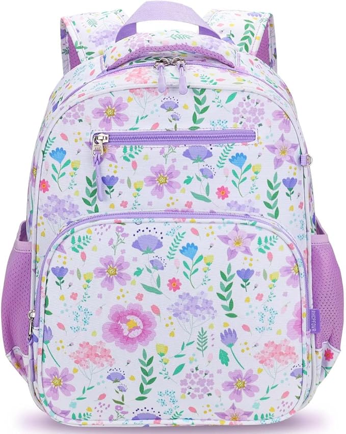 RHCPFOVR Kids Backpack for Girls - Girls Backpack 3-8 Ages Butterfly for Kids 15 Inch School Bookbag for Kindergarten Elementary School Bookbag for Girl 1st 2nd Grade
