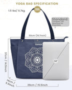 Gonex Yoga Mat Bag, Yoga Gym Bag Tote Bag with Multi Pockets For Women Men, Canvas Yoga Mat Carrier Take in Out Mat Easily For Pilates Travel Workout Office