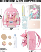 Naturally KIDS Pink Dinosaur Toys for Girls 4-5, Triceratops Toy, Dinosaur Gifts for 4 Year Old Girls, Gifts for 5 Year Old Girl, Toddler Backpack