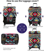 Travel Luggage Cover Elastic Sleeve 19"-20" Anti-Scratch Suitcase Protector Cover Size S, Bohemia