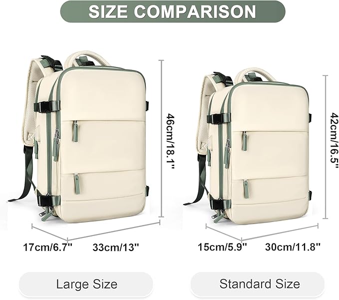 coofay Large Travel Backpack For Women Men Airline Approved Carry On Backpack Flight Approved Waterproof Sports Luggage Backpack Casual Daypack Hiking Backpack