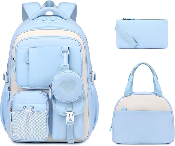 MOONBABY Girls Backpack, Kids Backpack for Girls, School bag for Primary Elementary Teenage, Middle School Students Bookbag