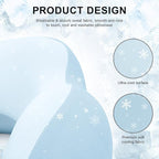 urnexttour Travel Pillow for Airplane Memory Foam Neck Pillow, Soft & Support Travel Pillow for Travelling, Sleeping Rest, Car, Train and Home Use (Blue)