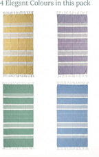 Cotton Turkish Beach Towel with Towels Oversized 36"x72" Pool Absorbent Extra Large Quick Dry Sand Travel Towel (Coastal, 4 Pack)