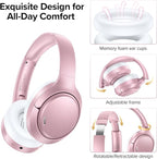 Hybrid Active Noise Cancelling Headphones 120H Long Playtime, 6 ENC Mic, Wireless Over-Ear Bluetooth 6.0 Headphones, Hi-Res Audio, Memory Foam Earcup, Transparency Mode ANC Headphone for Travel Office
