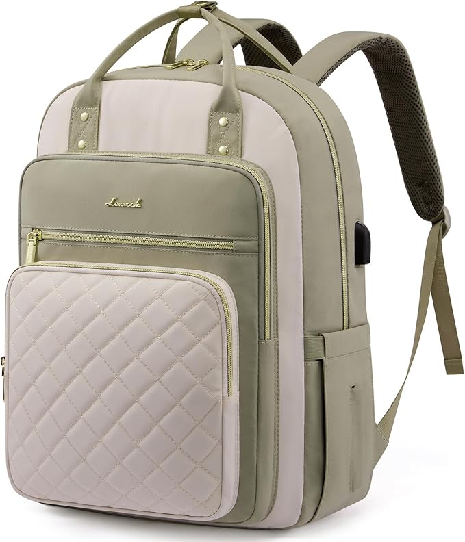 LOVEVOOK Laptop Backpack Purse for Women, 15.6" Laptop Bag for Travel with USB Port, Water Resistant Lightweight Daypacks for College Work Business, Nurse Teacher Computer Backpacks
