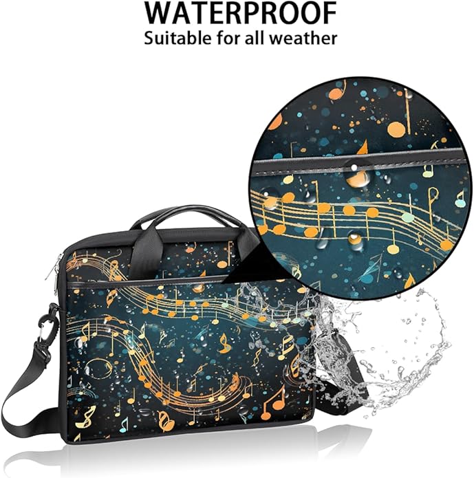 Laptop Shoulder Bag for Women Men, Waterproof Computer Case Messenger Bag Briefcase for Business Office Travel