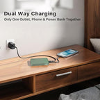 NOBIS Portable Charger, 10000mAh Power Bank Fast Charging, Battery Pack with C to C Cable, Battery Bank with Digital Display for iPhone iPad Android etc