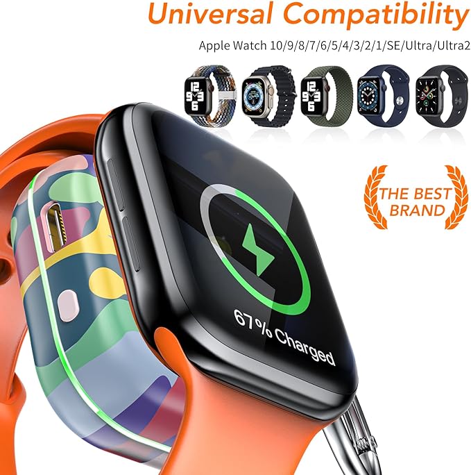 Charger for Apple Watch Portable iWatch Wireless Charger,Compact Magnetic iWatch Chargers 1200mAh Power Bank Keychain Gift Your Mother Girl Birthday for Apple Watch 11/10/ 9/8/7/6/SE/5/4/3/2/Ultra